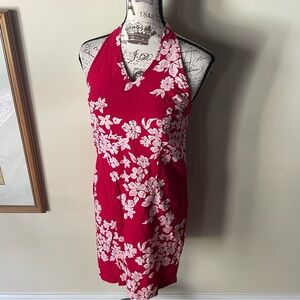 Faded Glory Y2K Hibiscus Halter Dress - Small
